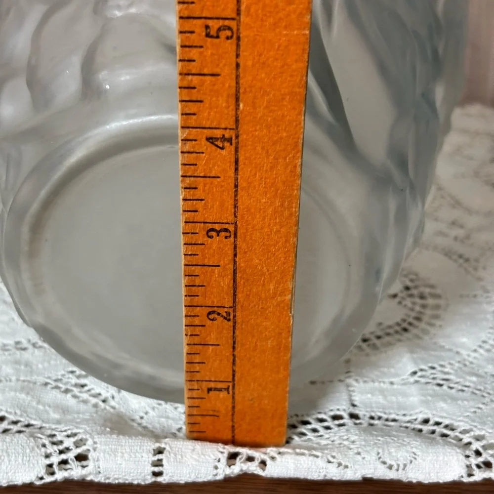 Bohemian Czech Satin Art Art Deco Glass Vase Frosted Dogwood Sculptural 1930’s